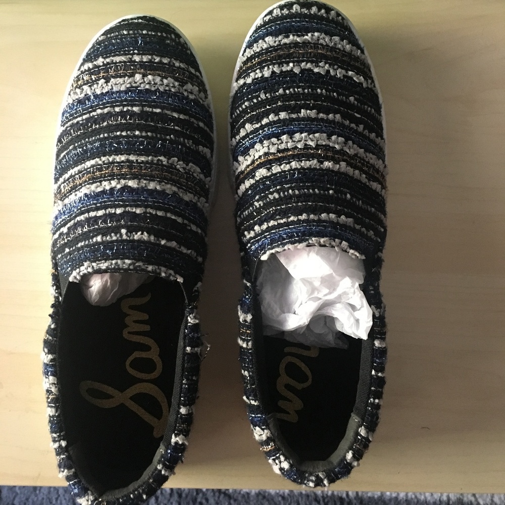 Sam Edelman Striped Boucle Sneakers